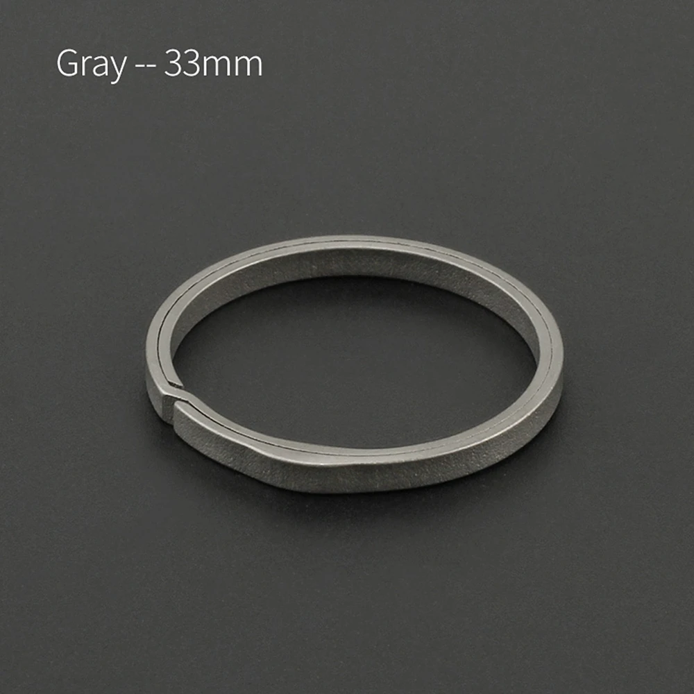 33mm-Gray Настоящее титановое кольцо для ключей супер легкий титан брелок для ключей креативные EDC брелоки Quickdraw открытый инструмент - Цвет: 33mm-Gray