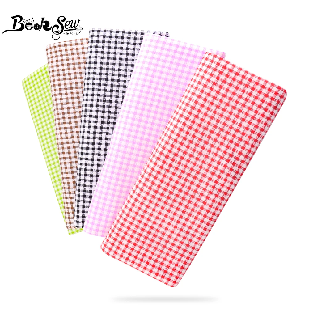 Белый и красный проверить Дизайн хлопок Ткань нарезанные Fat четверти telas ткани
