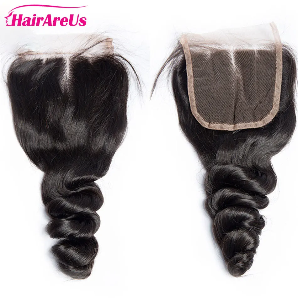 

Loose Wave 5x5 Closure Human Hair HD Transparent Lace Closure Natural Hairline Women 100% Brazilian Remy Hair Swiss Lace Closure
