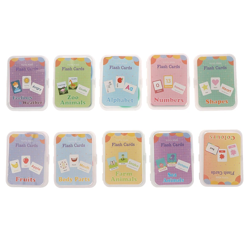 

English Flash Card Handwritten Montessori Early Development Learning Educational Toy For Children Kid Gift With Buckle 26 Letter