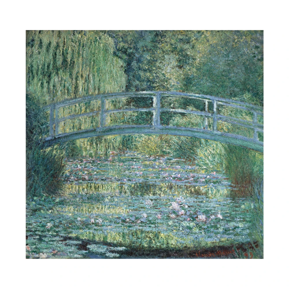 Плакат настенный Мост Клода Моне художественный постер с принтом в виде лотоса и