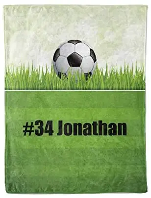 Comprare Pile Da Calcio Personalizzato E Coperta Da Tiro Sherpa-nome E Per Ragazzi Ragazze Coperte Per Bambini Perfette Per Biancheria Da Letto O Regalo