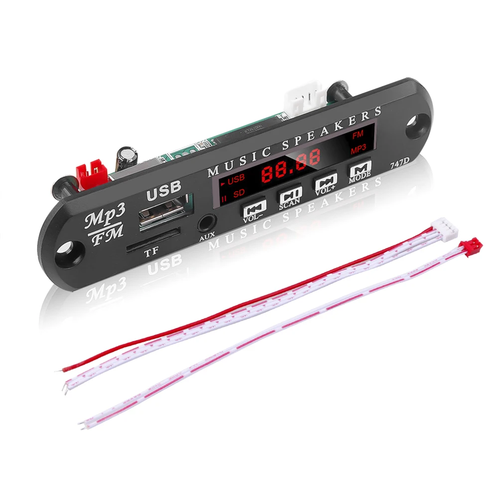 MP3 декодер kebidu 6 в 9 12 В плата Удаленный модуль AUX 3 5 мм TF FM радио аудио mp3 плеер USB для