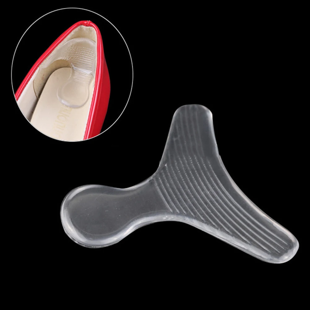 

1 Pair Silicone Soft Insert Heel Liner Grips T-type Thread High Heel Comfort Pads Feet Care Accessories Shoe Pad