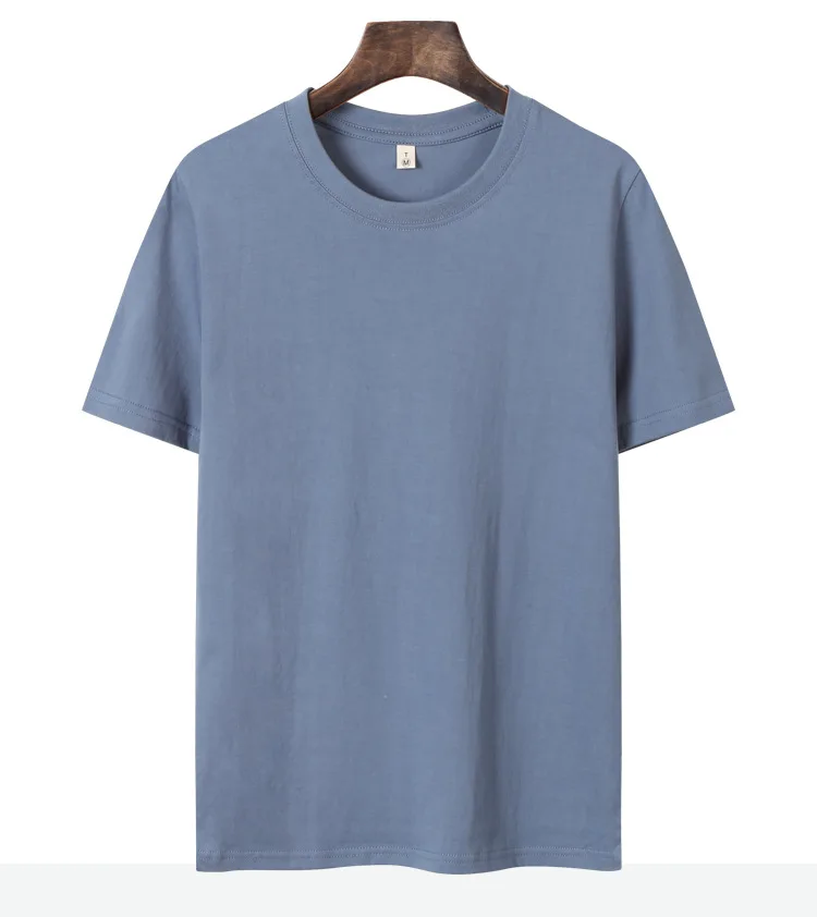 

Cotton T-shirt Work Clothes round Neck Men's Short Sleeve Solid Color Loose Men's Clothing T-shirt