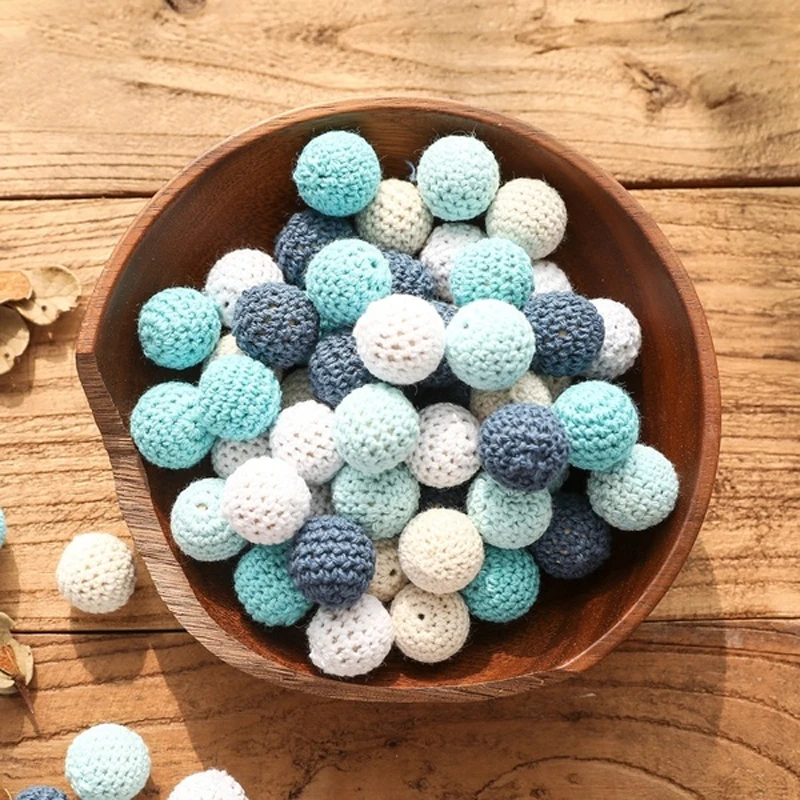 20 мм 10 шт Деревянный крючком жевательные бусины для изготовления украшений