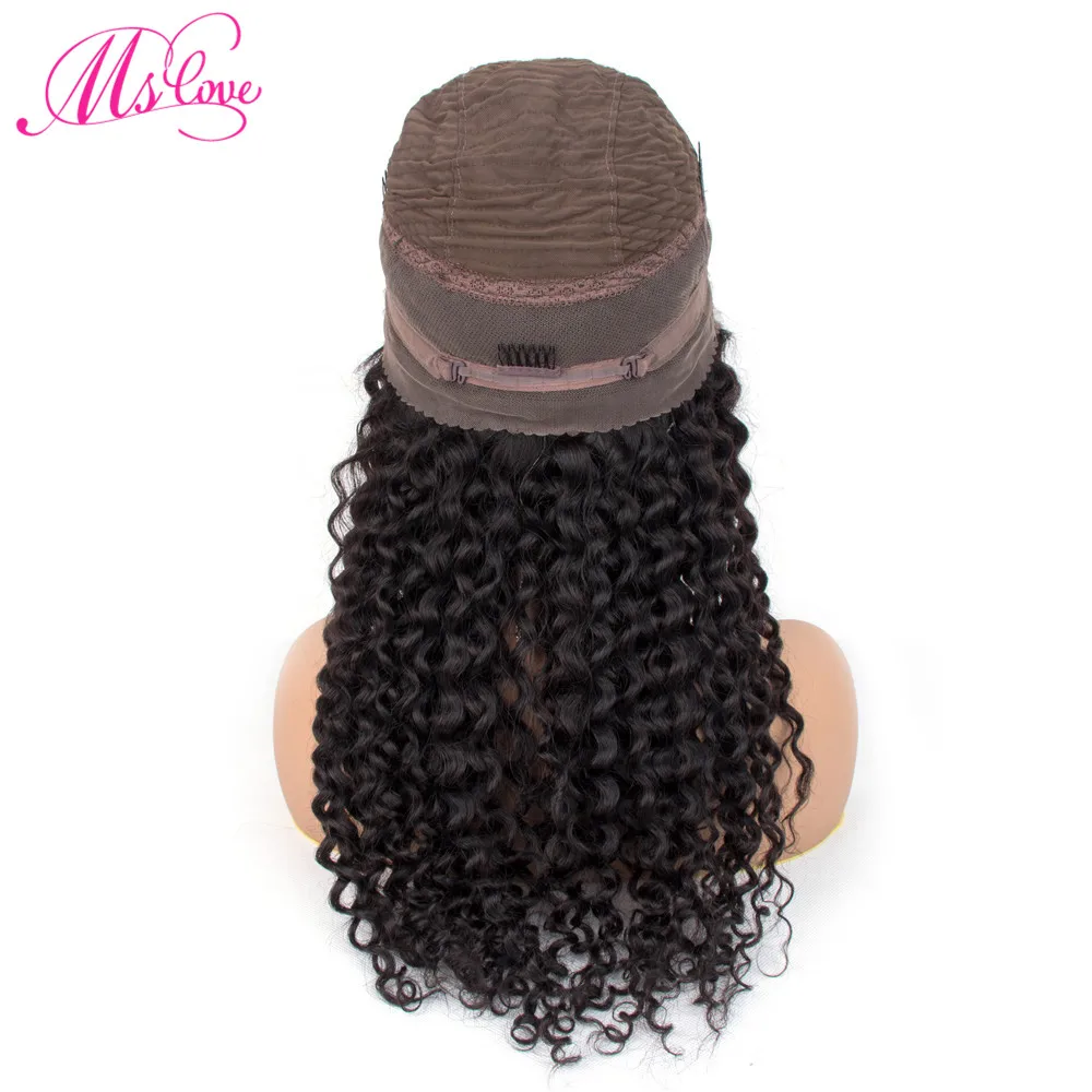 

Ms Love Lace Front Wigs Peruvian Curly Human Hair Wigs Pre Plucked Hairline With Baby Hair Non Remy Hair 360 Lace Frontal Wigs