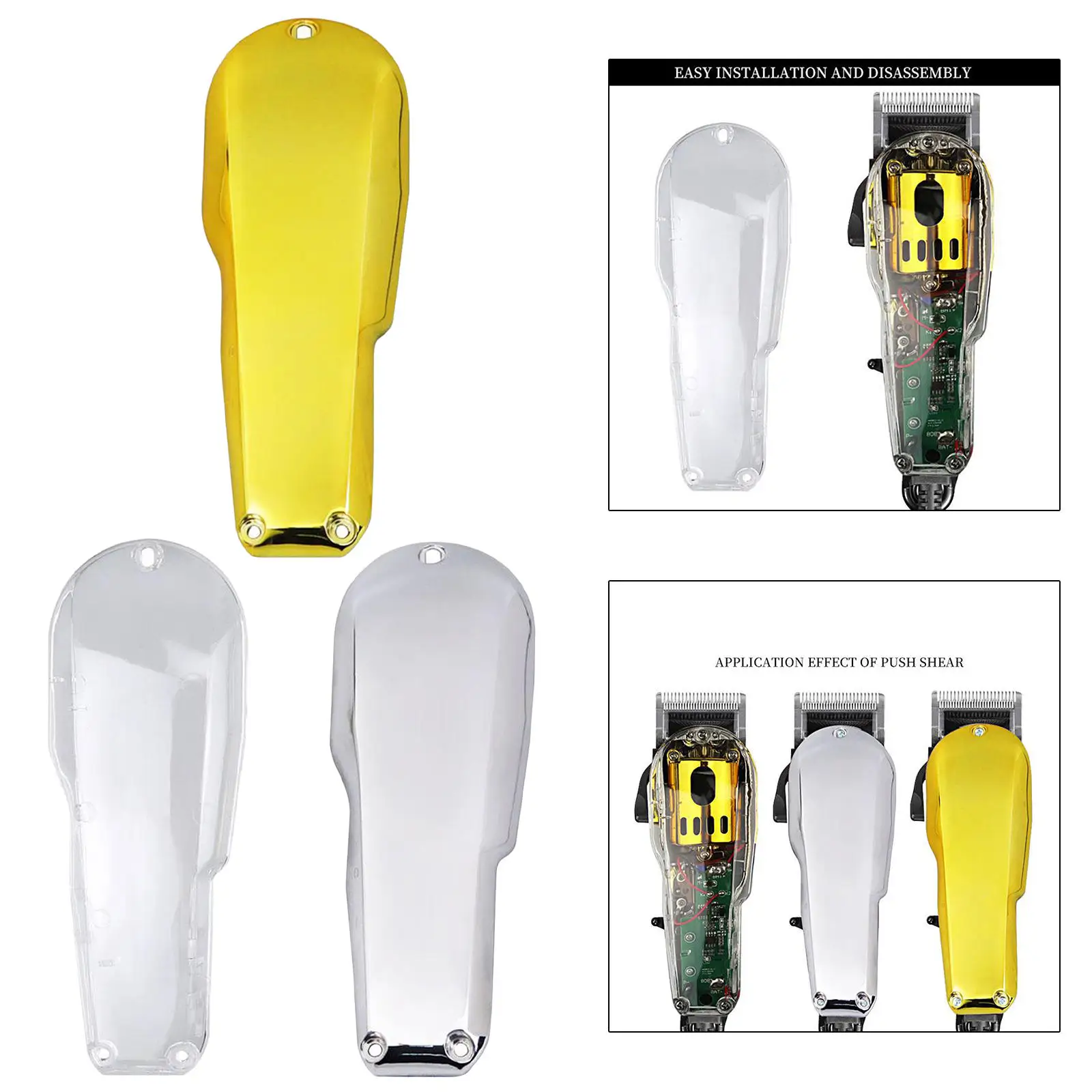 

Clear DIY Housing Transparent Hair Clippers Front Cover for 8147-035 808 Hair Clipper Case Shell Replaceable Cover Case