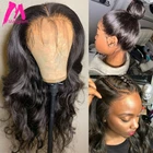 360 фронтальный парик, Бразильские короткие фронтальные человеческие парики для чернокожих женщин предварительно отобранные с волосами ребенка 30 дюймов hd remy