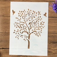 a4 29cm big tree diy layering stencils wall painting scrapbook coloring embossing album decorative paper card template