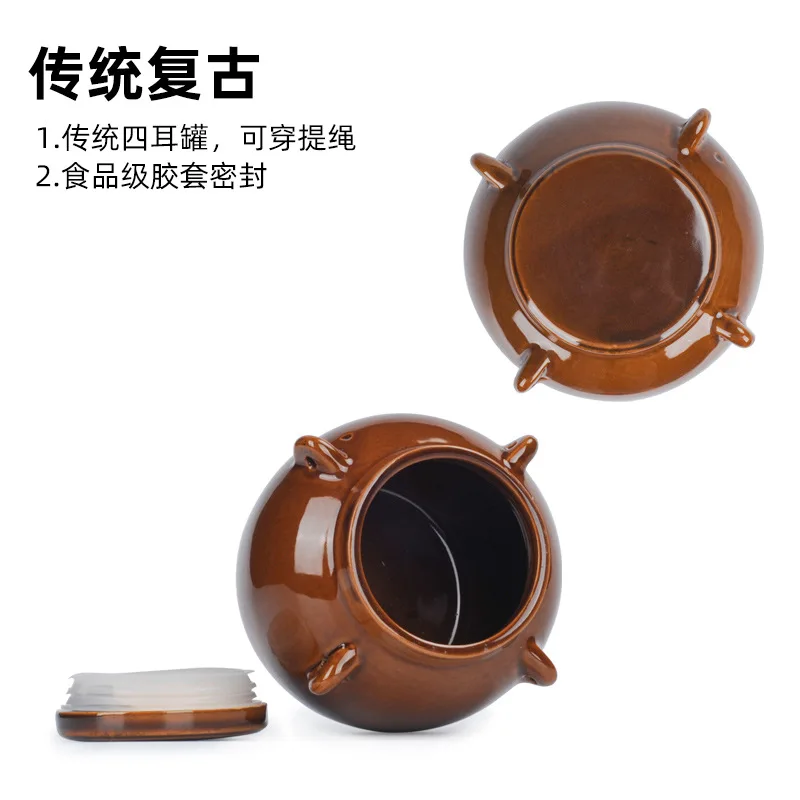 Маленькая банка горшки медовый горшок герметичная для хранения фарфоровая