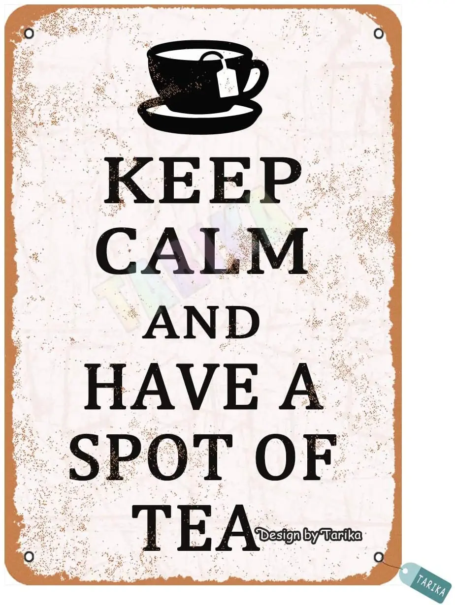 Сохраняйте спокойствие и наслаждайтесь чайными пятнами для бара дома кухни