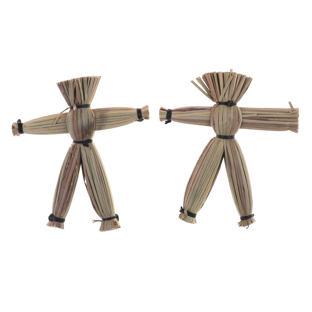 2 шт. Новинка День Дурака крупным планом таинственный соломы Вуду куклы жуткий Magic