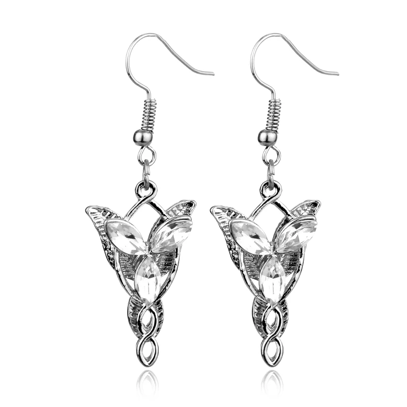 Лидер продаж, модные висячие серьги Arwen Evenstar, лорд эльф, принцесса, кристаллы, висячие серьги, ювелирные изделия для женщин, оптовая продажа