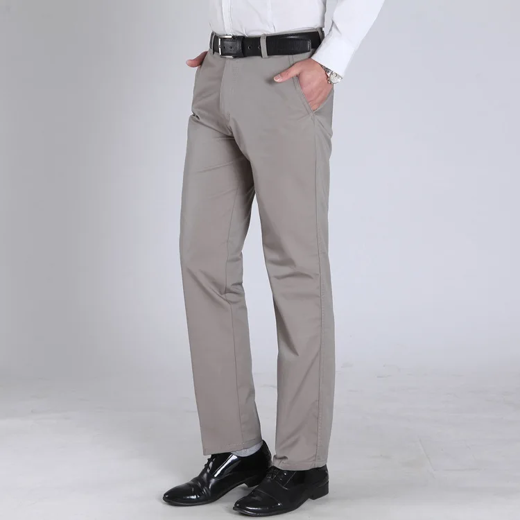 

2020 New Style Thin MEN'S Casual Pants Pure Cotton Hose Pants Loose-Fit Trousers Business Straight-Cut Mid-rise Pants