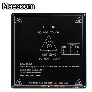 mk3 mk2 heated bed 12v 24v parts for reprap mendel hotbed 3d printers part 220220mm aluminium plate 3mm heatbed pcb accessories free global shipping