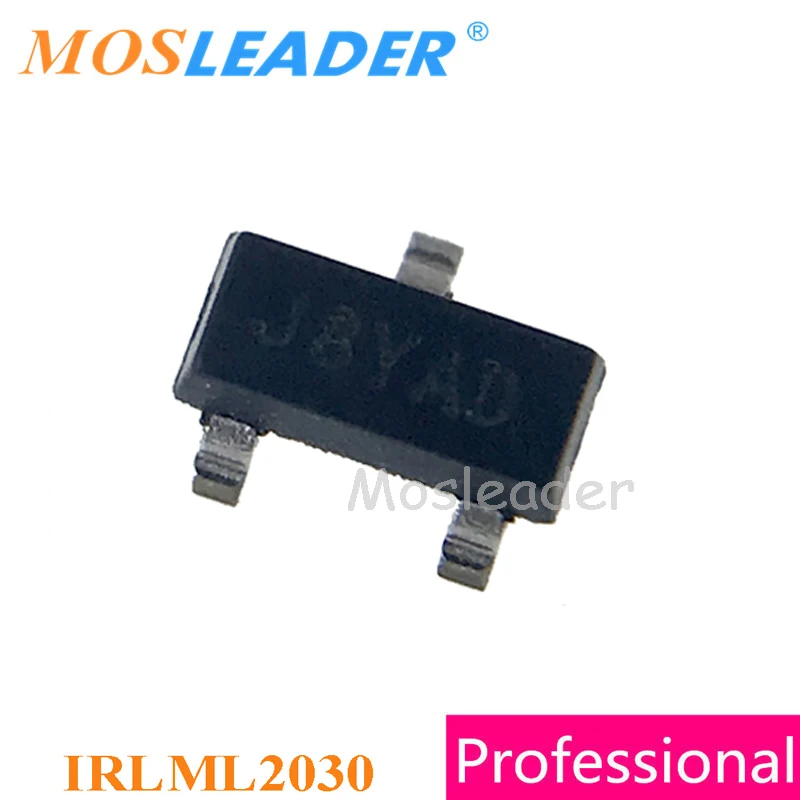 Mosleader IRLML2030 SOT23 1000 шт. N Channel 20V 30V 2.7A IRLML2030PBF IRLML2030TR IRLML2030TRPBF сделано в Китае высокое