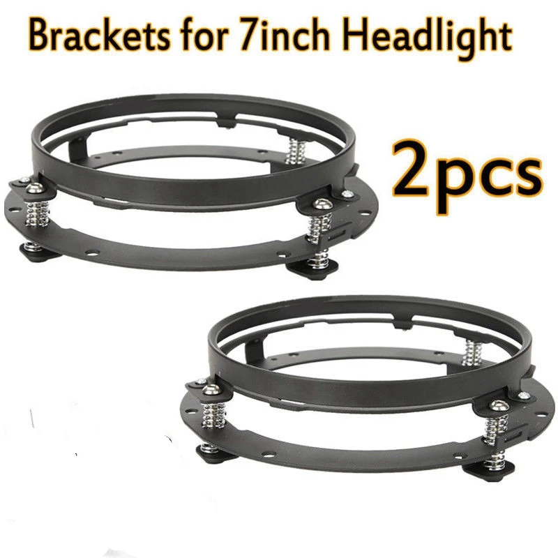 2pcs Black 2X7 дюймов круглый светодиодный прожектор для Jeep Wrangler JK TJ LJ lada niva 4x4 suzuki samurai Hummer H1 H2 - Цвет: 2pcs Black