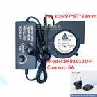 Центробежная турбина BFB1012H, 12 В, воздуходувка 9733 97x94x33 мм, вентилятор для барбекю, нагревательная печь 220 В до 12 В с блоком питания с контролем скорости