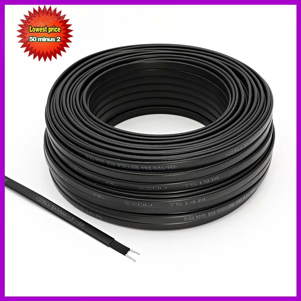 

High Quality Self Regulating Heating Cable 8mm Drain Water Pipe Freeze Protection 20W/m Defrost Snow Melting Wires
