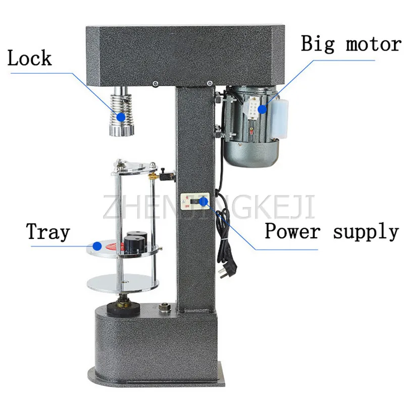 

Screw Capping Aluminum Cap Machine White Head Lid Semi-Automatic Locking Sealable Oil Yogurt Fresh Milk Sauces Juice Liquor