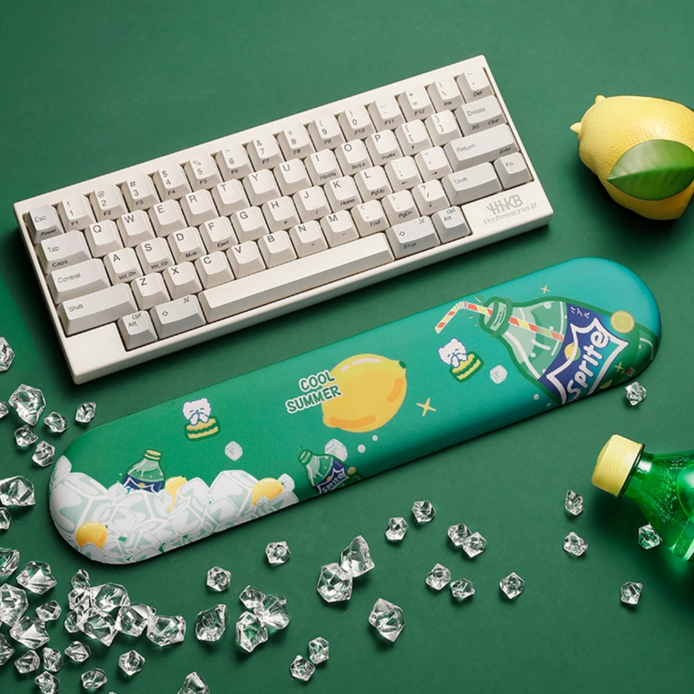 Green Lemon Sprite Cola Design Hand Wrist Rest Pad For Mechanical Keyboard Comfortable Memory Foam Tray Mouse | Компьютеры и офис