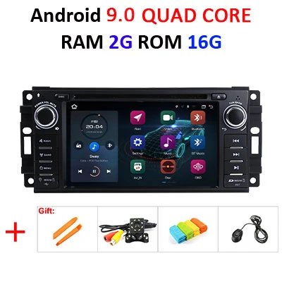 4G 64G DSP Android 9,0 Автомобильный мультимедийный dvd-плеер GSP стерео для Chrysler/300C/jeep/Compass/Dodge/Grand/Cherokee Автомагнитола OBD2 - Цвет: 2G 16G