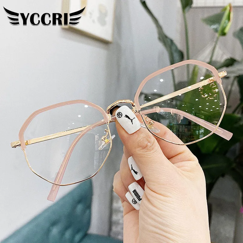 YCCRI металлические очки для близорукости с защитой от синего излучения женщин и