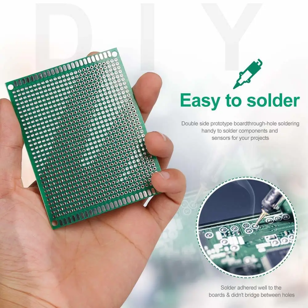 20 шт. двухсторонняя плата прототипа набор печатных плат 7x 9/6x 8/3x 7/4x 6/2x 8/5x7 см