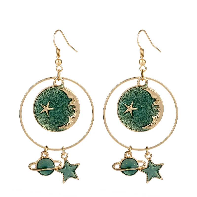 Асимметричная пентаграмма серьги в виде Луны и звезды простой Mitsubishi Space Star