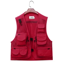 fishing vests mesh photography vest multi pocket portable breathable quick dry light outdoor hiking vest