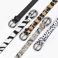2021 fashion ladies belt pin buckle snake print leopard zebra pattern waistband ethnic decoration jeans dress ladies belt