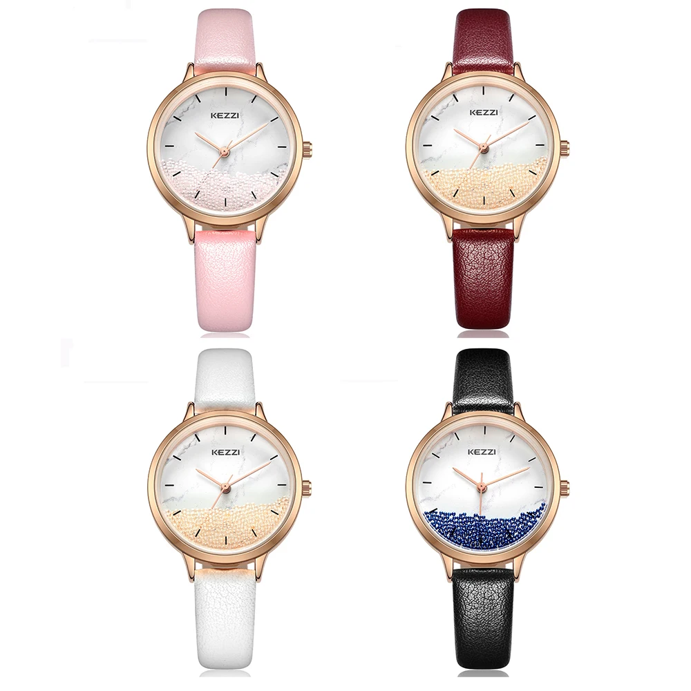 

NO.2 Women's Wristwatch Creative Quartz Watch Fashion Sandpaper Ball Watch Casual Waterproof Leather Watches Relogio Feminino