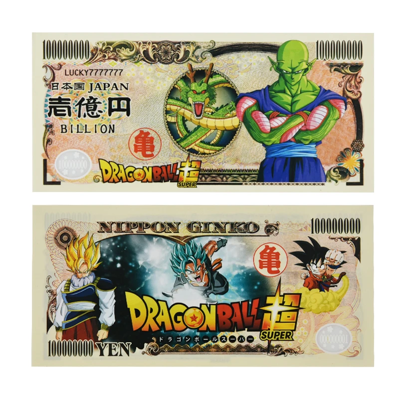 WR Dragon Ball Z Goku позолоченные Коллекционные монеты с держателем для монет, японские монеты, набор, подарок, Прямая поставка - Цвет: Dragon Ball note 1