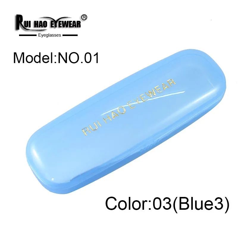 NO.01-Blue3 Аксессуары для очков футляр для очков супер легкий пластиковый Чехол для очков цветные очки коробка очки - Цвет: NO.01-Blue3