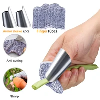 stainless steel thumb cutter anti cutting nail cover picking and cutting vegetables protect finger nut shelling kitchen tool