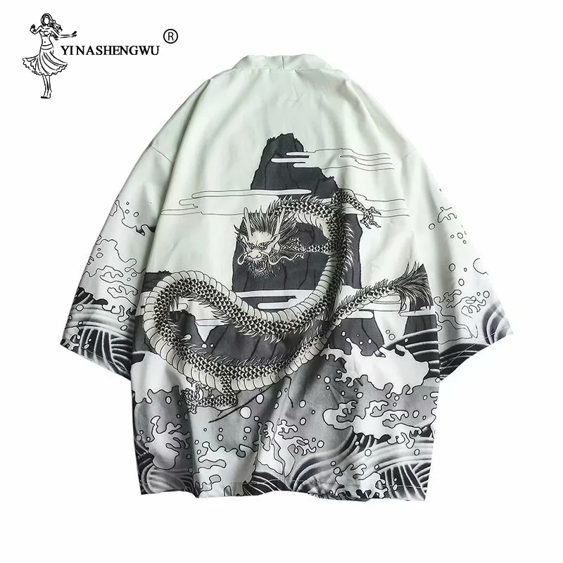 Женский костюм для косплея Yukata свободное шифоновое кимоно в стиле Харадзюку с