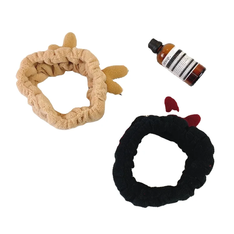 

Pure Color Cartoon Animal Women's Headband Cute Selling Cute Antlers Face Wash Makeup Headband Hair Accessories 2021 New