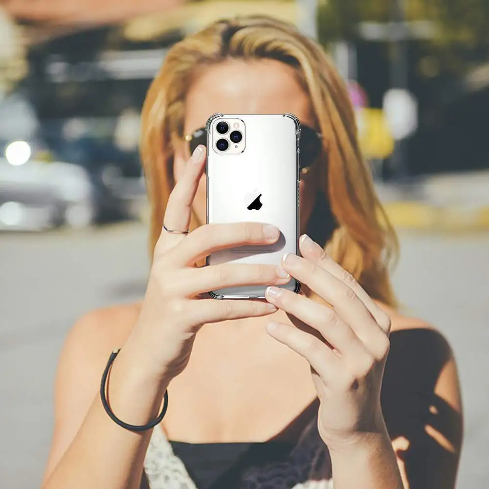 100 штук с предохранительными подушками противоударный чехол для Apple iPhone X iPhone 11 Pro XS Max XR X 8 Plus, 7, 6, 6S SE 5S прозрачный чехол мягкий прозрачный чехол из материала tpu