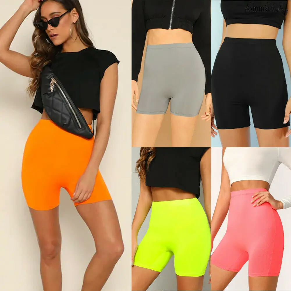 Женские Эластичные Компрессионные шорты для йоги спортивные тренажерного зала