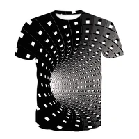 new swirl short sleeve oversized t shirt summer mens casual 3d tee fashion o neck shirt large size streetwear top