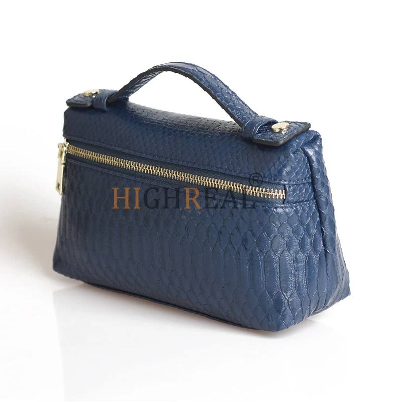 Новый дизайн под заказ со змеиным узором Сумки из натуральной кожи женский клатч