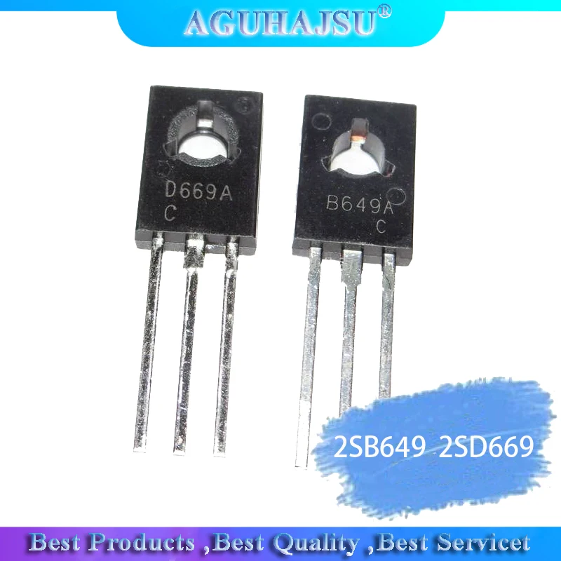 5 пар 2SB649AC 2SD669AC TO 126 2SB649 2SD669 (5 шт. B649 + D669 )PNP NPN Epitaxial Planar транзисторы|transistor pnp npn|transistor