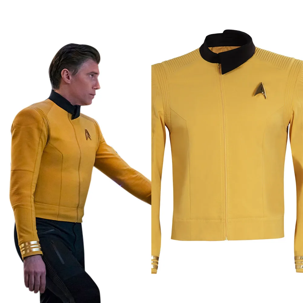 

Star Cosplay Trek Number One Uniform Jacket Costume 2022 Strange New Worlds Christopher Pike Yelloween Coat Top for Men Women