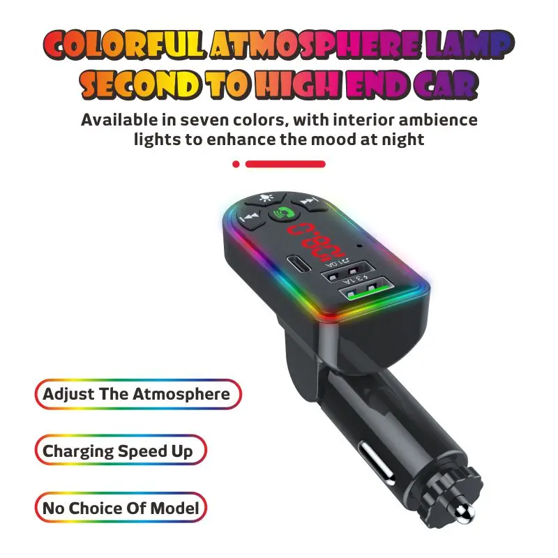 Bluetooth 5 0 FM трансмиттер с MP3 плеером и функцией громкой связи|FM-трансмиттеры| |