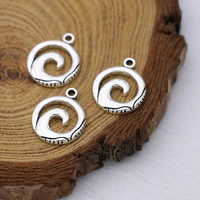 10pcs tibetan silver plated wave charm pendant jewelry making bracelet necklace diy earrings accessories craft