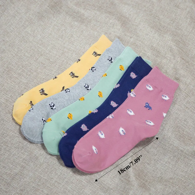 

Cartoon Cotton Socks Design Multi-Color Fashion Dress Casual Men's Women's Socks WXTD