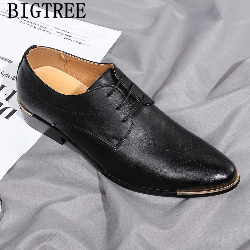 Туфли-оксфорды мужские кожаные элегантная обувь модные | Обувь
