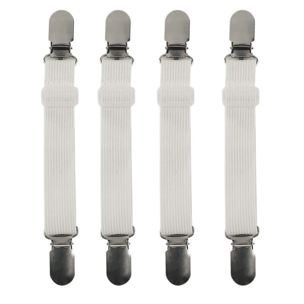 4 шт. белый простыня матрас одеяла эластичный держатель противоскользящие Зажимы Крепления Регулируемый
