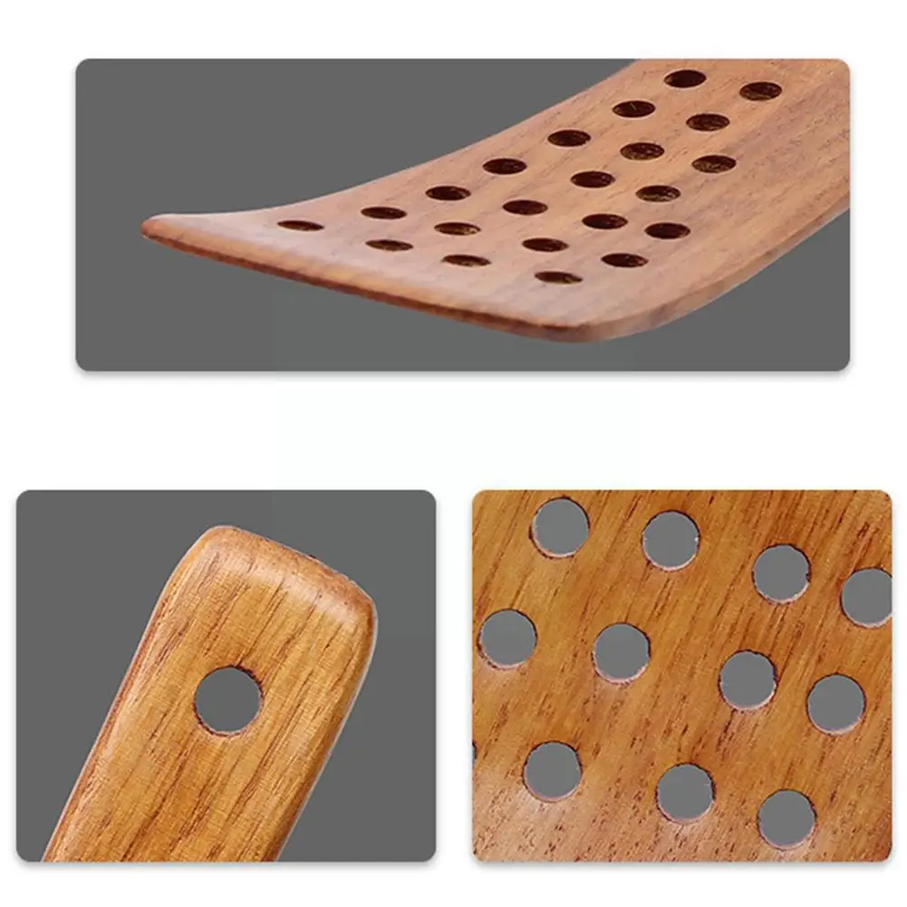 Неприлипающая деревянная лопатка для жарки натуральная посуда деревянные